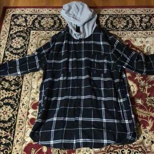 Black flannel hoodie
